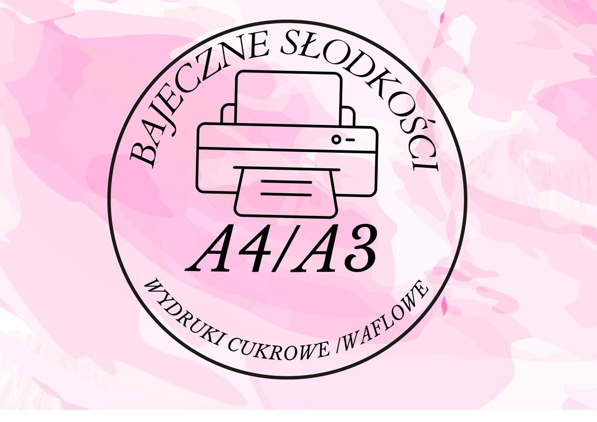 Badge z ikoną drukarni do druku bezramkowego A4/A3